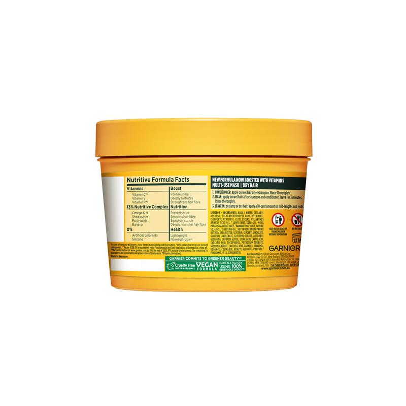 Garnier Fructis Hair Food Nourishing Banana 3-in-1 Mask Treatment for Dry Hair 390Ml
