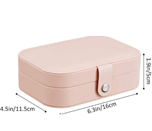 Small Travel Jewelry Storage Box: Portable Necklaces, Earrings & Rings Organizer for Women & Girls