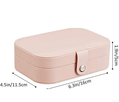Small Travel Jewelry Storage Box: Portable Necklaces, Earrings & Rings Organizer for Women & Girls