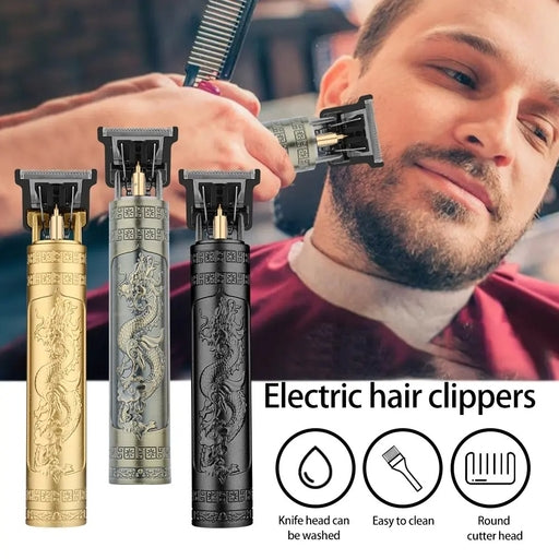 Professional Hair Clipper Dragon Electric Hair Trimmer Barber Hair Cutting Machine USB Rechargeable