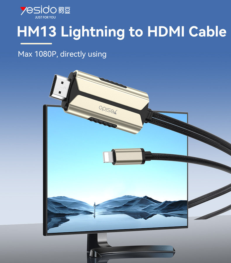 Yesido HM13 1080P Lightning to HDMI Cable - 2M