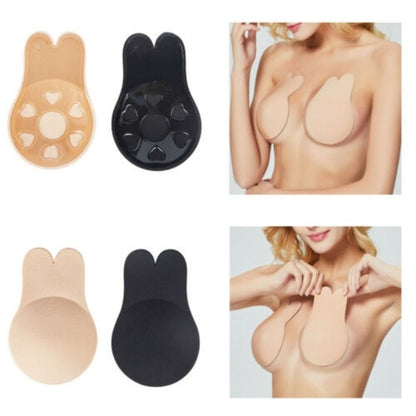 Sticky Invisible Silicone Strapless Backless Rabbit Ear Self Adhesive Push up Bras