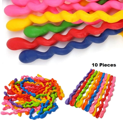10 Pcs 40 Inches Latex Spiral Balloons-Birthday Party Balloon