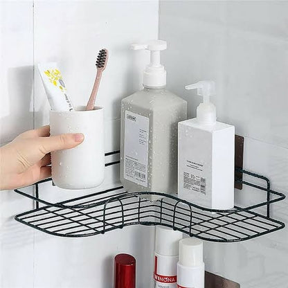 Bathroom Shelf, Wall Mounted Shampoo Storage Holder No Drilling, Kitchen Storage