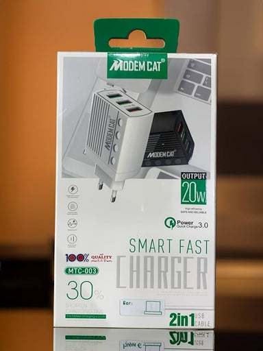 Chargerfest Single Port 3 Amp Modem Cat MTC-002 with Micro Cable