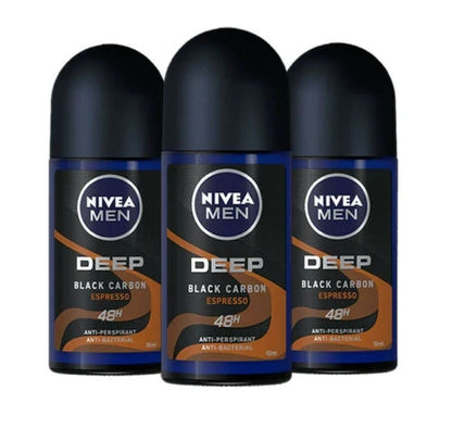 NIVEA Deep Black Carbon Deodorant - 50Ml