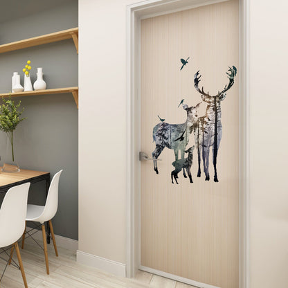 Mirror Dear Wall Deco Beautiful Sticker Butterfly Bird sticker plants room wallpaper bedroom nursery window wall decoration
