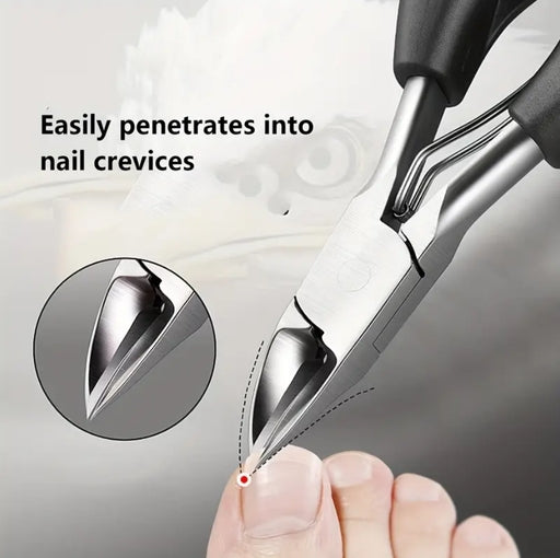 Professional Podiatrist Toenail Clippers – Extra-Sharp Pointed Blades, Wide Jaw for Thick & Ingrown