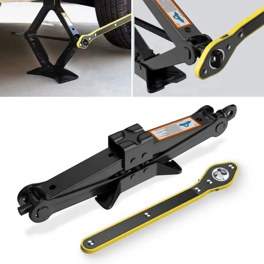 Labor-Saving Car Jack Ratchet Wrench: Heavy-Duty Tire Lift Spanner & Lug Tool for Garage Repairs