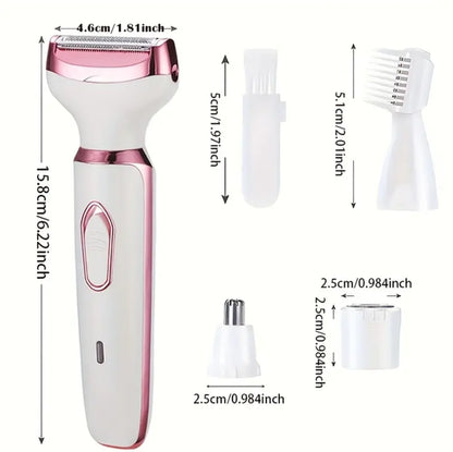 4In1 Women's Electric Hair Remover Multifunctional Women's Electric Shaver Trimmer Set