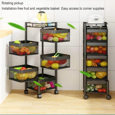 Rotating Kitchen Storage Shelf