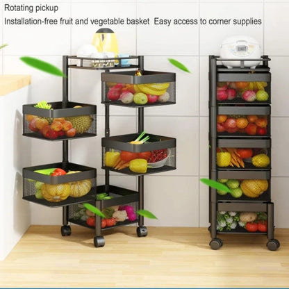 Rotating Kitchen Storage Shelf