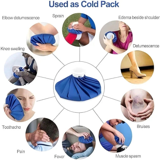 Ice Cold Pack Reusable Ice Bag Hot Water Bag for Injuries, Hot & Cold Therapy and Pain Relief
