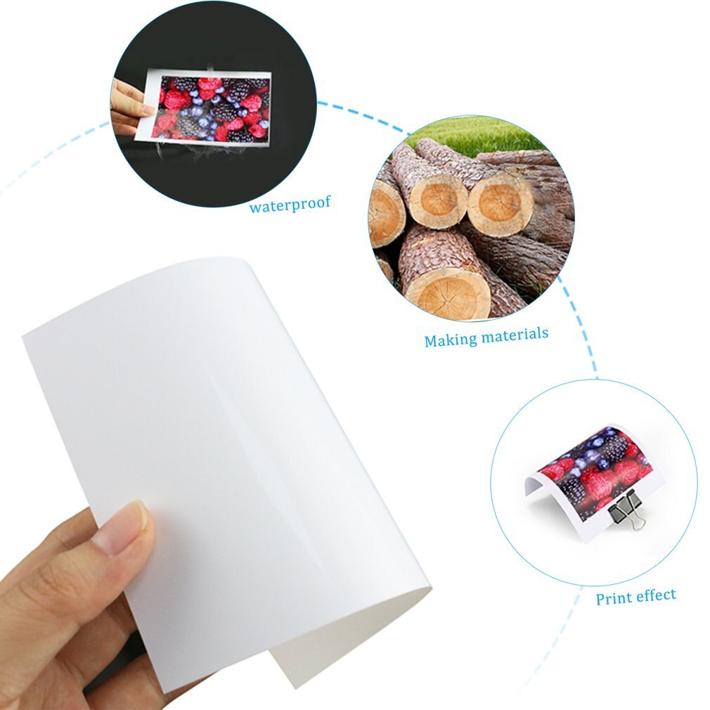 100 Sheet / Lot High Glossy 4R Photo Paper For Inkjet Printer Photographic Quality Colorful Graphics Output Album Covers ID photo