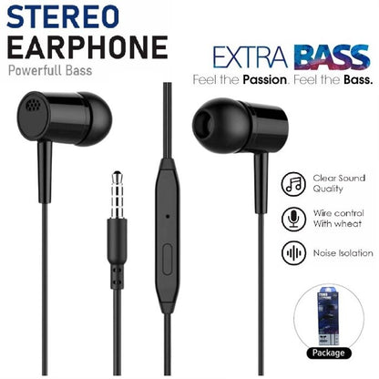 D21 Universal Wire Control Earphone: 3.5Mm Jack Stereo Headset with Super Quality Audio