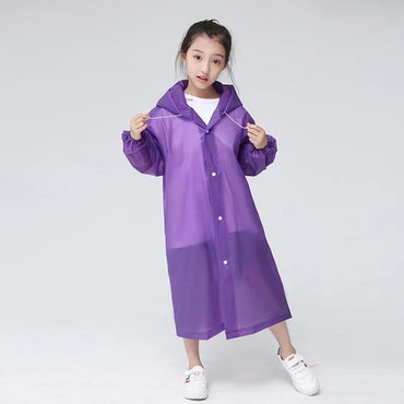 Children Raincoats Solid Color Kids Rainwear