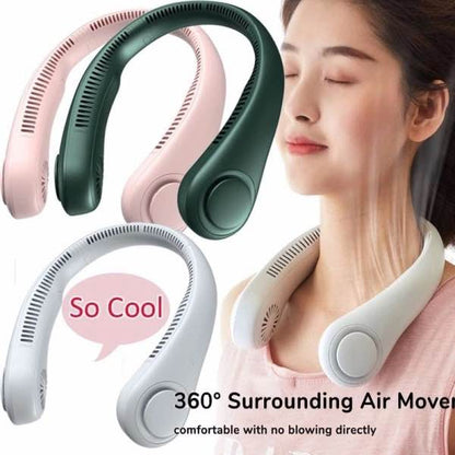NEW PORTABLE NECK FAN, FOLDABLE BLADELESS NECK FAN, WEARABLE COOLING NECK FAN PERFECT for TRAVEL,