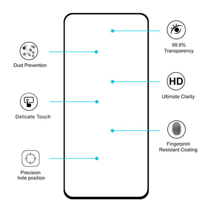 Galaxy A80 / A90 Tempered Glass Full-Coverage Full Glue Screen Protector Black Line