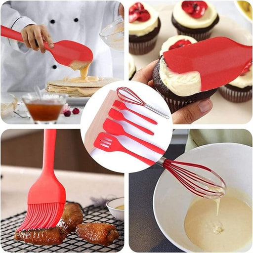 Silicone Set 5Pcs Spoon Set Kitchenware Cutlery