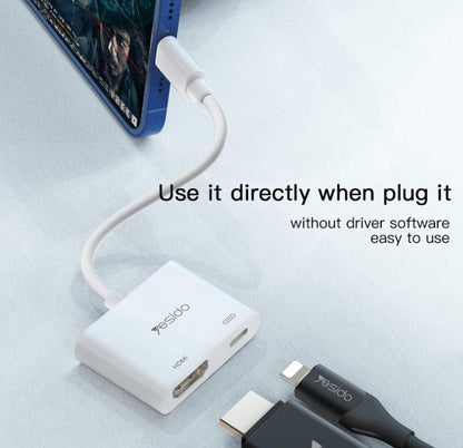 Yesido Lightninng to HDMI Audio Video Adapter, HM06