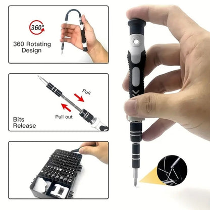 115-In-1 Magnetic Precision Screwdriver Repair Kit for Phones, Laptops & Electronics
