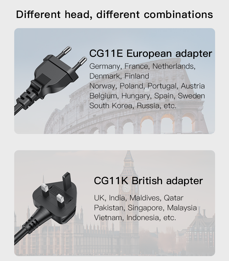 Yesido 15 in 1 65W Fast Charging UK Standard Laptop Adapter Charger - CG11K