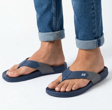 Men’s Blue & Gray Flip-Flops