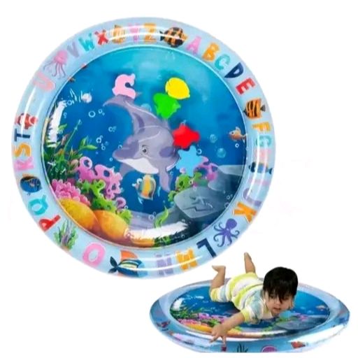 SUPER TOY Baby Inflatable Tummy Time Water Mat - Fun Activity Playmat for Infants