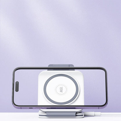 Remax RP-W72 22.5w 3in1 Magnetic Wireless Charger For Mobile Smart Watch & Wireless Earbuds