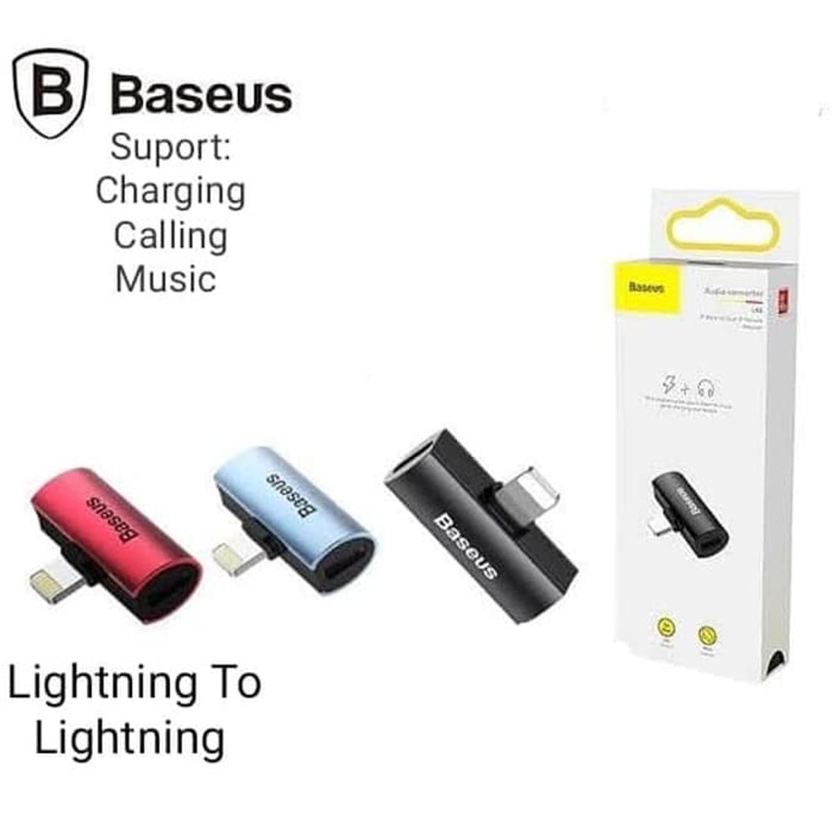 Baseus Audio Converter L46 Adapter from Lightning Male to 2x Lightning Female Port