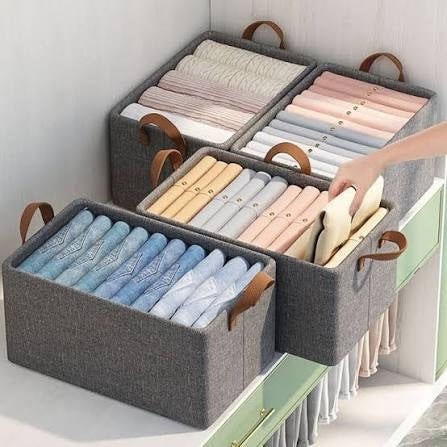 Jeans Drawer Organizer Foldable Storage Box Fabric Wardrobe Dress Clothes Storage Organizer