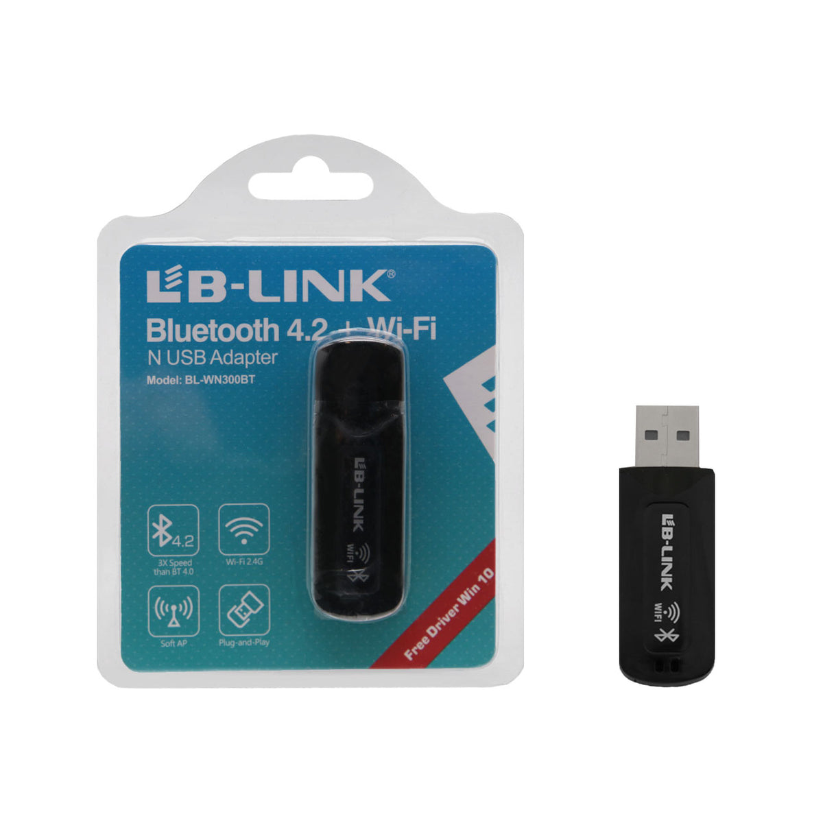 LB-LINK BL-WN300BT Bluetooth 4.2 Plus Wi-Fi N USB Adapter