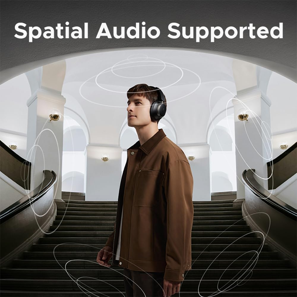 UGREEN Studio Pro Headphones Wireless 55687 , 120H Playtime, Adaptive Noise Cancelling, Hi-Res Sound Bluetooth 6.0 Over-ear Headsets, Custom EQ & Multiple Connection via App, Foldable Retractable Earphones