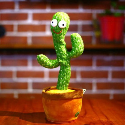 Rechargeable Dancing Cactus Plush Toy with 120 English Songs Funny Shake Toy for Babies & Kids