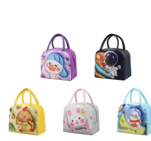 Cartoon Thermal Insulation Lunch Bags Oxford Fresh Cooler Pouch for Students Children Lunch Box