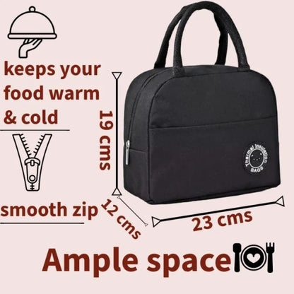 Leak-Proof, Hot & Cold, Reusable Tote, 2L Lunch Bag Grey