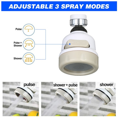 360° Rotatable Tap,Movable Kitchen Faucet, 3 Modes Adjustable Water Filter Tap