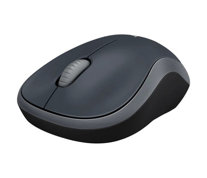 Logitech M185 Wireless Mouse USB for PC Windows, Linux, Grey And Black with Ambidextrous Design