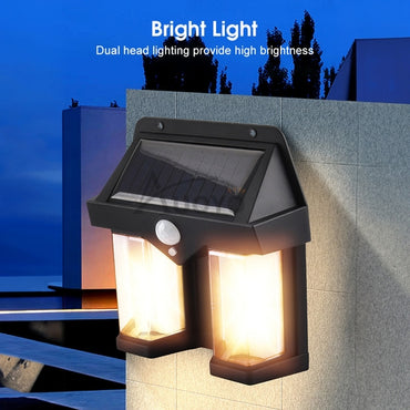 Dual LED Filament Solar Sensor Light Rechargeable Battery 3 Modes Waterproof CL-228