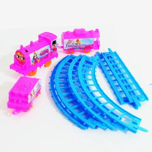 Electric Train Set with 9-Piece Railway Track Toys for Kids