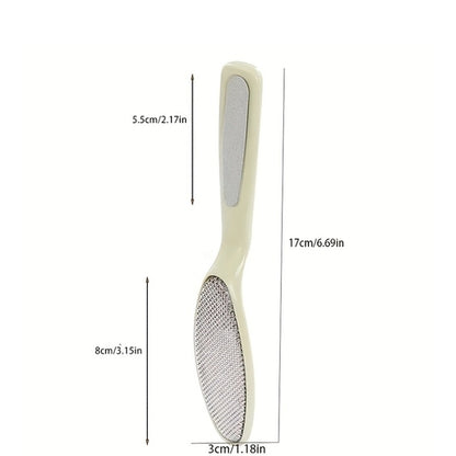 Stainless Steel Double-Headed Foot Scrubber, a Tool for Foot Care, Designed to Remove Dead Skin