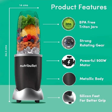 Magic Bullet NutriBullet Nutrition Extraction 12-Piece Mixer, Blender