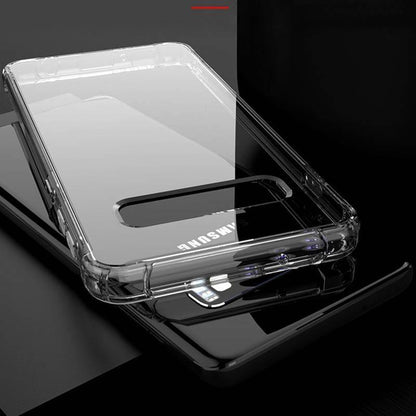 Samsung S10 Airbag Bumper Shockproof Hard Clear Transparent Case