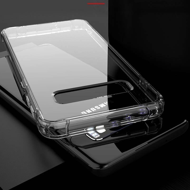 Samsung S10Plus Airbag Bumper Shockproof Hard Clear Transparent Case