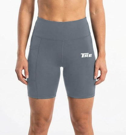 TRE Women’s High Waist Dri Fit Active Short with Phone Pouch | Utility Pocket