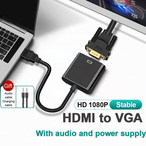 1080P HDMI to VGA Converter for Xbox Ps3 Ps4 PC TV LEDs Etc with Sound Port with Audio 3.5 Aux HDMI