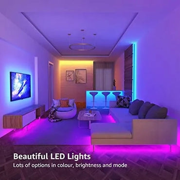 5M Dimmable RGB LED Strip Lights with Remote, Colour Changing Lights for Bedroom, Living Room & TV