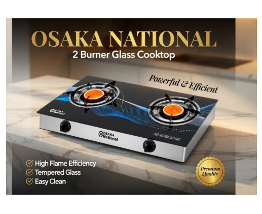 Infrared Gas Cooker Glass Top Double Burner ( 85% Energy Saving)