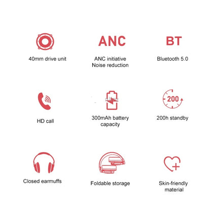 Awei A710BL NC Foldable ANC Noise Cancelling Bluetooth Wireless Headset