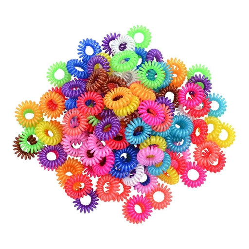 Candy Color Telephone Wire Elastic Cord Kids Girl's Hair Ties Head Band (10 /50 /100Pcs)